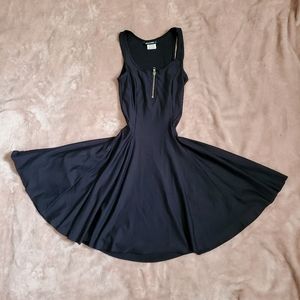 Blackmilk Matte Black Zip Dress Small